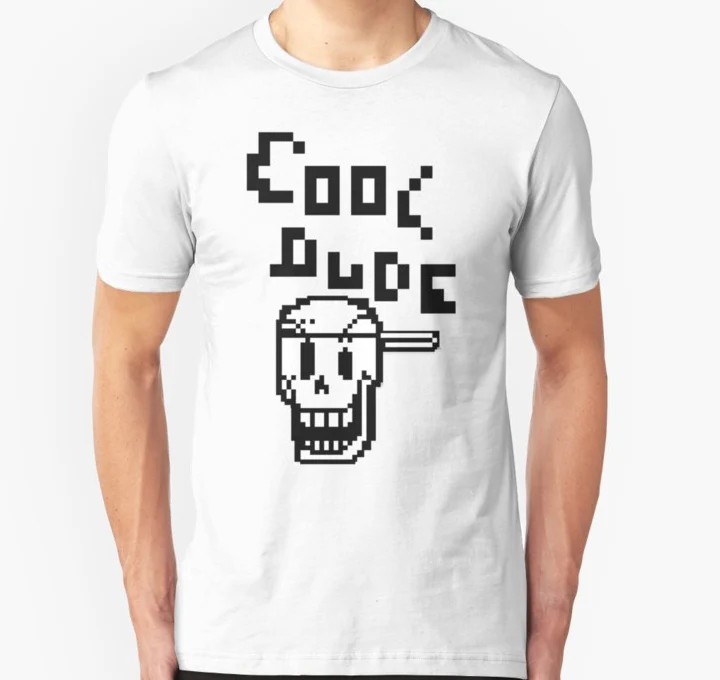 Мужская футболка с коротким рукавом Papyrus Cool Dude Undertale унисекс женская | одежда