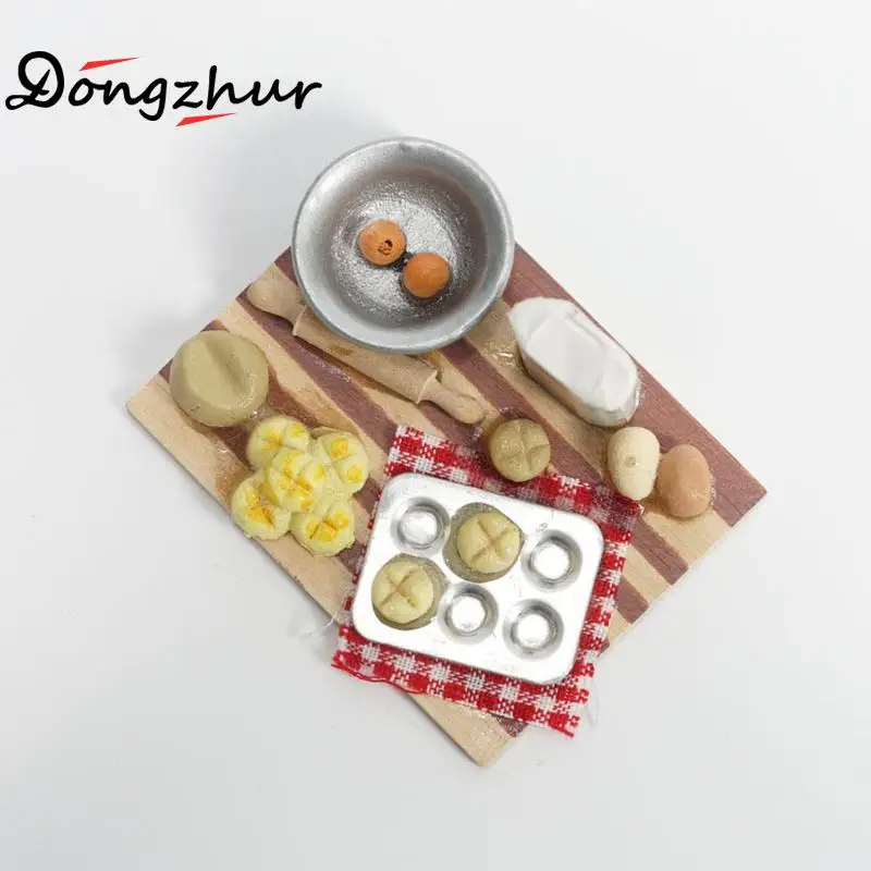 Dollhouse bakery cooking set doll house miniature baking flour