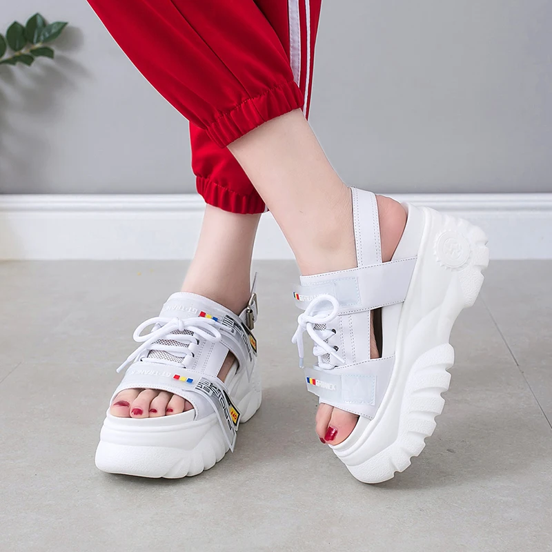 open toe platform sneakers