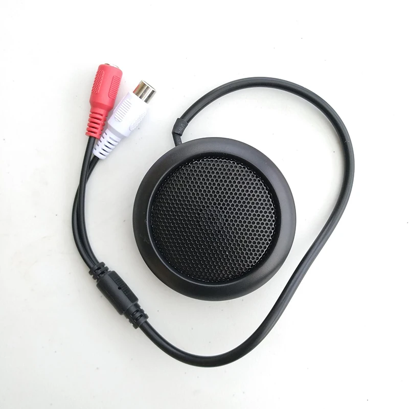

CCTV pick up Microphone Mini Audio for camera security RCA Audio Output black color high quality sensitivity round shape
