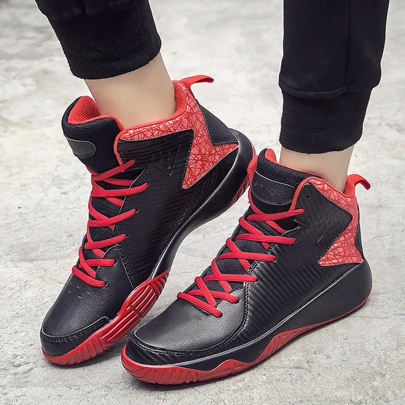 High Top Mens Shoes Casual Lace Up Breathable Trainers Spring Autumn Sport Black White Red Basket Shoes Outdoor Size 39-44 YD43 (24)