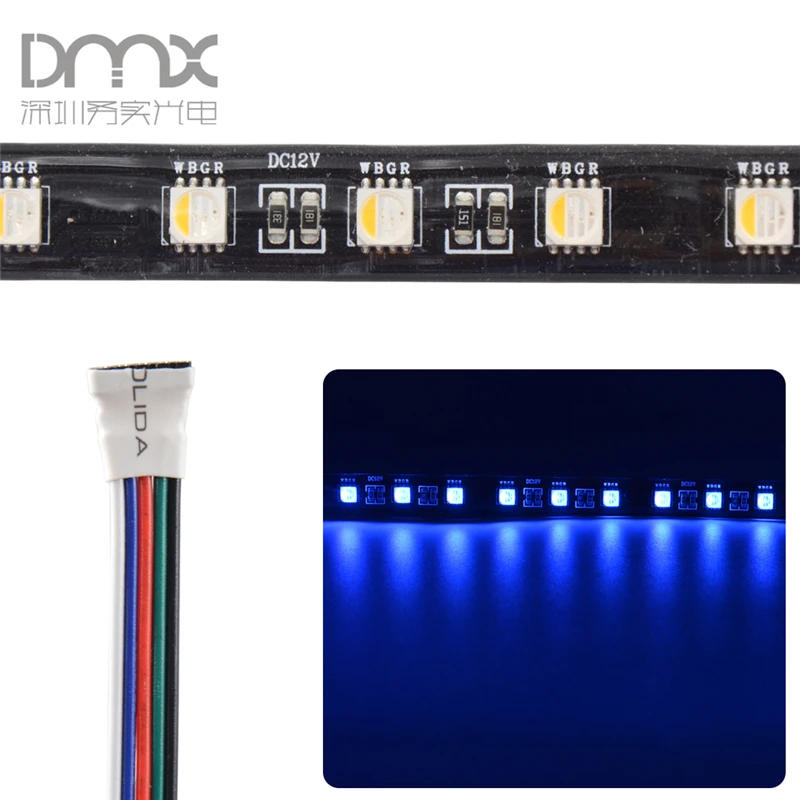 #cheap Mokungit 5m lot 4 in 1 RGBW LED Strip 5050 DC12V 24V Flexible 60 LED m LED Light RGB+White RGB+Warm White 4 color in 1 LED