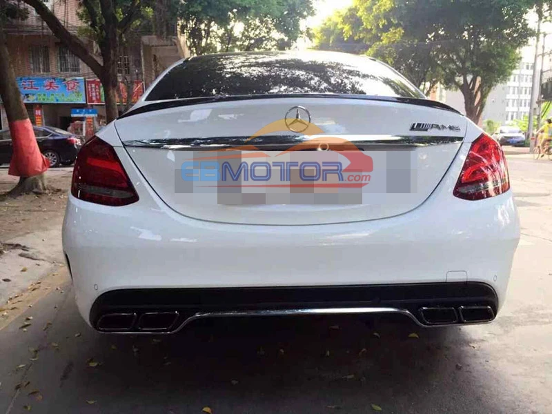 OE STYLE REAL CARBON FIBER TRUNK SPOILER WING for MERCEDES BENZ W205 C300 C400 C63 2015UP