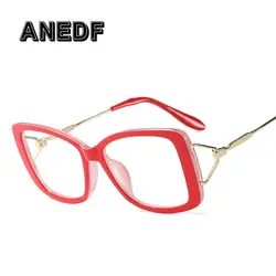 ANEDF квадратный большие очки кадров Винтаж Для женщин Уникальный Брендовая Дизайнерская обувь оптические очки модные очки Для мужчин