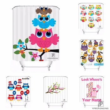 

Custom Cute Owl Sample Modern Waterproof Shower Curtain Home Bath Bathroom s Hooks Polyester Fabric Multi Sizes180509-67