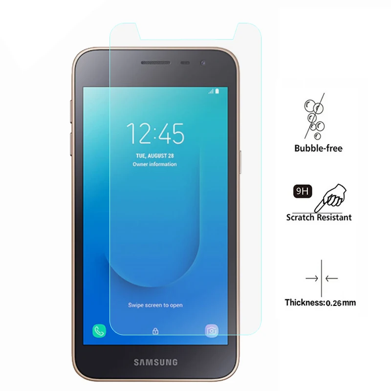 5 шт. закаленное стекло для Samsung Galaxy J2 Core защита экрана Защитная пленка 0 дюймов