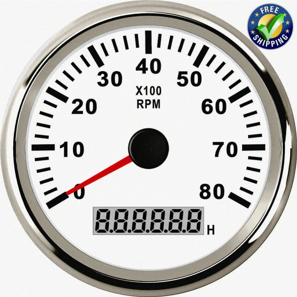 Hot Selling Auto Tuning Tachometer Gauges 0 8000RPM Tach 85mm