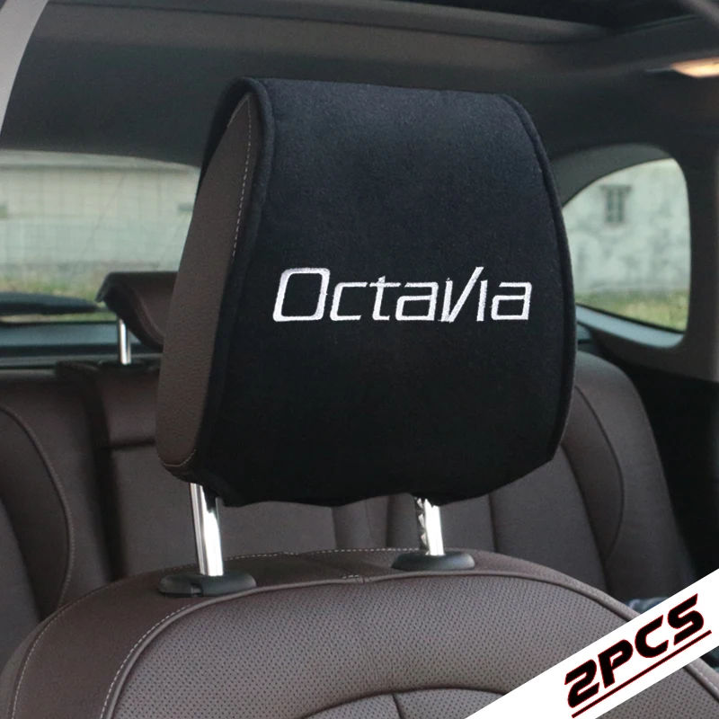 

2pcs Auto Headrest Support Rest Cushion Car Seats Accessories Pillow Pad cover for skoda octavia fabia rapid yeti car styling