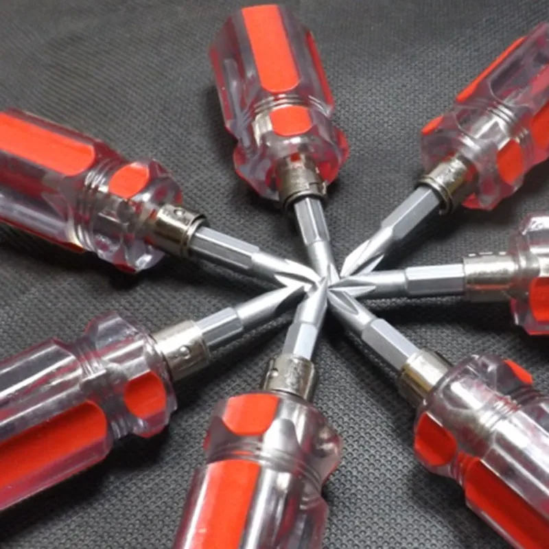 

Mini Bidirectional Interchangeable Head Screwdriver Phillips & Flat Tip Screwdriver For DIY Repair Tools