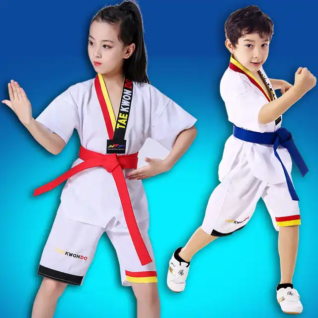 Kids Uniform Set Karate Training Boys Girls Sportswear Martial Art Taekwondo New