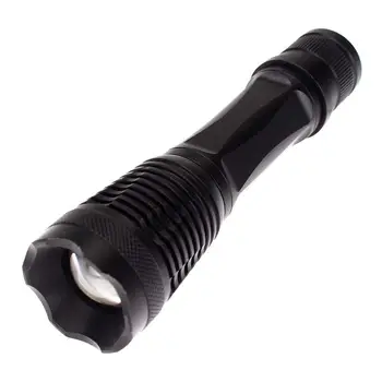 

2500LM T6 LED Zoomable Flashlights 18650 Hunting Focus Torch Lamp Black New Style 5 Modes Torch for hiking outdoor activity