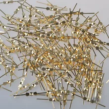 100 шт Золотой цвет части лампы кристалл Призма бисера Разъем шпильки бабочка 33 мм M02130