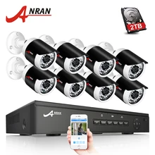 ANRAN P2P 1080P Full HD 8CH POE NVR 36 ИК День Ночь Открытый водонепроницаемый безопасности FTP 8 шт. IP камеры домашняя CCTV POE Система HDD