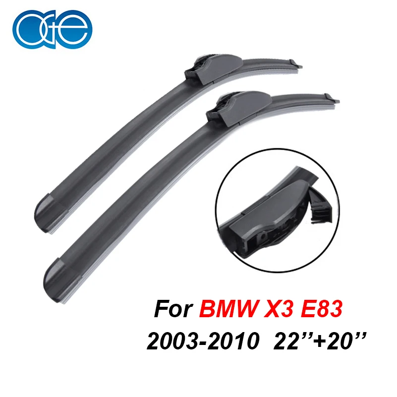 Prix pour OGE Paire Lames D'essuie-Glace Pour BMW X3 E83 2003-2010 22 ''+ 20'' Caoutchouc Pare-Brise De Voiture Accessoires Prix pour OGE Paire Lames D'essuie-Glace Pour BMW X3 E83 2003-2010 22 ''+ 20'' Caoutchouc Pare-Brise De Voiture Accessoires