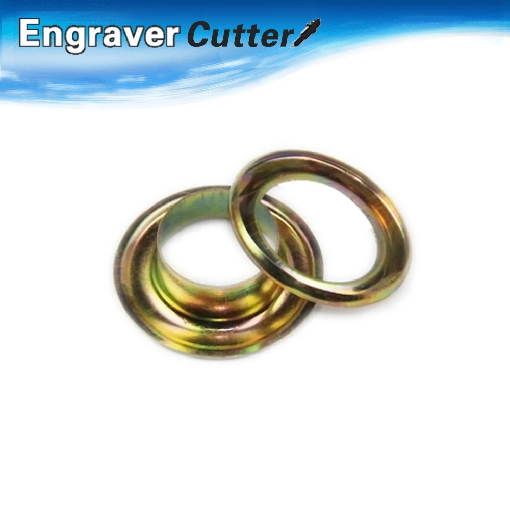 

4# (10.5mm) Yellow Iron Grommet for Mini Hand Press Grommet Machine, 500PCS / Parcel
