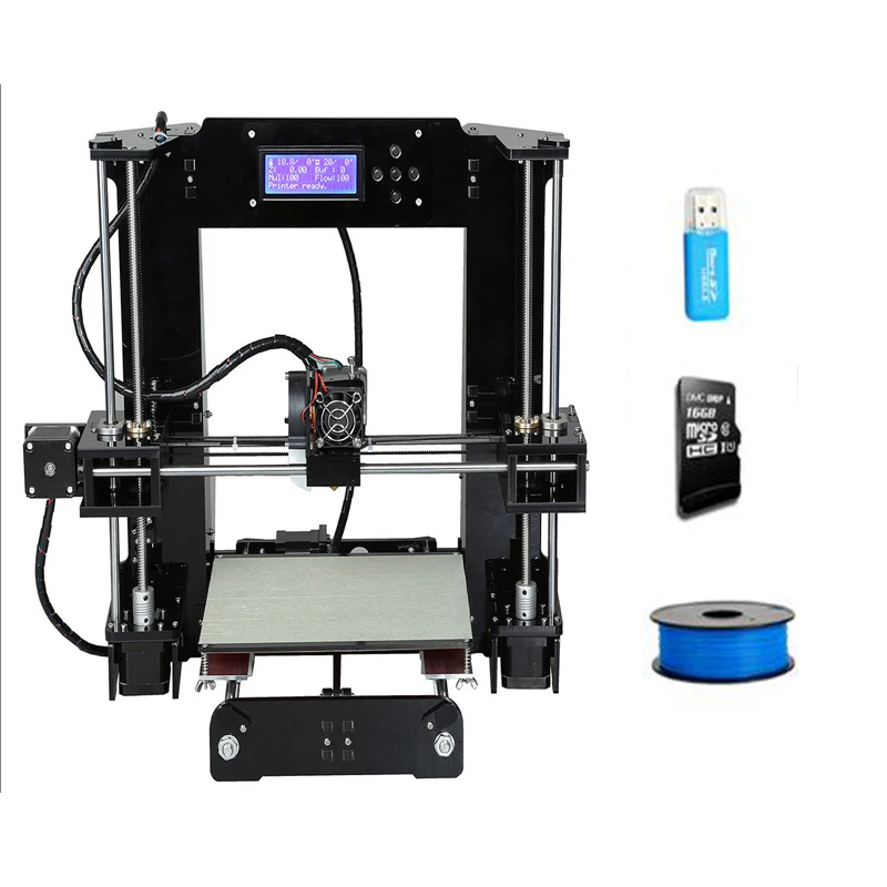 

Hot Sell Factory Home 3d printer Anet A8/A6 Desktop 3d Printer DIY Kits 3d Model with Free Filaments 8GB SD Card 3d Printer Tool