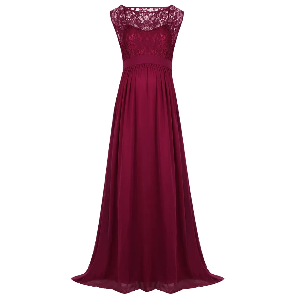 

Elegant Summer Lace Dress for Pregnant Women Evening Party Cocktail Pregnancy Dress Sleeveless Maternity Dresses for Photo Shoot