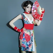 Японский стиль, модное красное кимоно, традиционное платье, женская одежда гейши, Традиционная японская одежда для женщин, косплей