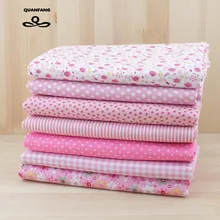 7 видов конструкций смешанный "Розовый цвет" Хлопок Ткань Жир Quaters Тильда Ткань Квилтинг, скрапбукинг Лоскутная Ткань BC 50*50 см