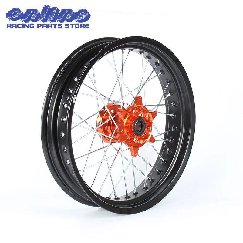 3,5*1" Supermoto для переднего колеса оранжевый концентратор обод KTM SX MXC XC GS SXS EXCF SXSF XCG EXC xcw 125 150 200 250 350 450-530 03