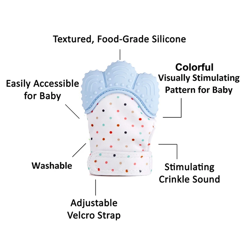 1 шт. силиконовый Прорезыватель для зубов соски перчатки ребенка прорезывания зубов жевательные новорожденных кормящих варежки