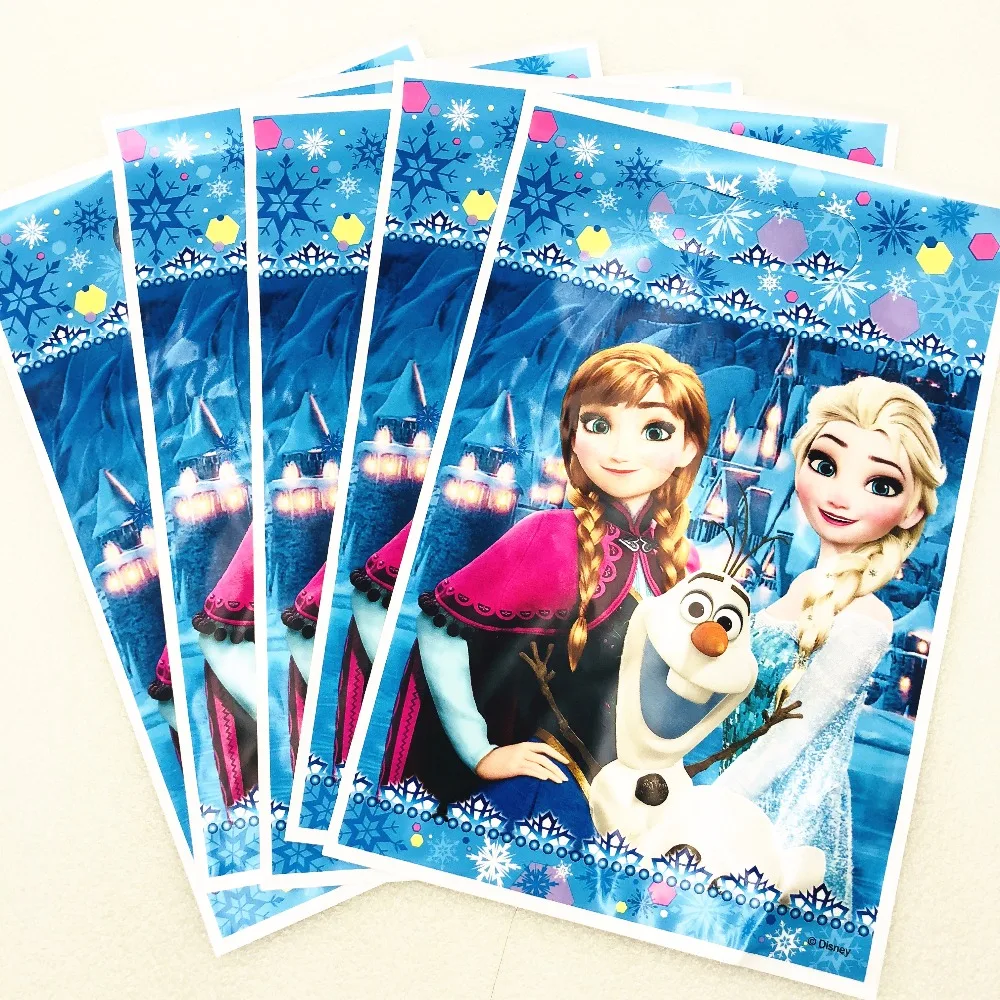 

6pcs/set Anna and Elsa Frozen Party Supplies Frozen Gift Bag Party For Kids Happy Birthday Decoration Party Supplies