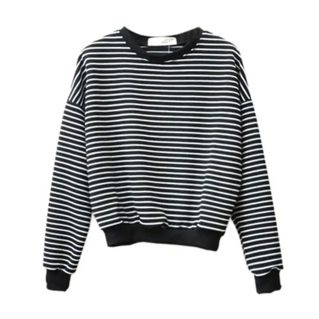 Moda Con 2018 Viento Navy De Sudaderas Rayas Mujeres Manga Capucha PdqAvqwUn