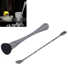 Ложка-мешалка 26 см Набор для коктейлей из нержавеющей стали барный пестик и сделать ароматизированные коктейли с легкость Бар инструменты