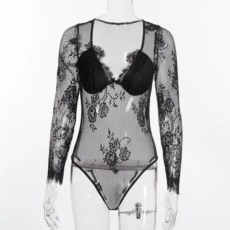 New Women Fashion Seamless Sexy One-piece Sexy Teddy Baby-doll Lace Lingerie Bodysuit Jumpsuits Lace Sleepwear Nightwear #4R14 (19)