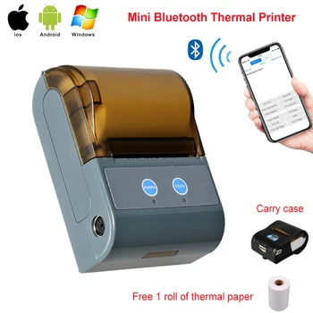 

P5803 Portable 58mm USB POS Receipt Thermal Printer with USB/Bluetooth Version Low Noise For Restaurant Supermarket EU Plug