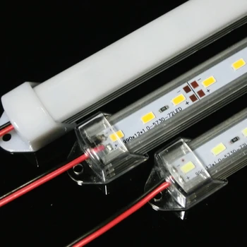 

TXG 5pcs/lot 50cm DC12V 5730 LED Rigid Strip LED Tube LED Bar Lights with U Aluminium Shell + PC Cover
