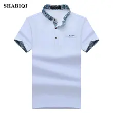 SHABIQI новая брендовая Новая мужская рубашка-поло с цветочным рисунком на воротнике Летние Стильные Рубашки с коротким рукавом Camisas Polo размера плюс S-10XL, 1633