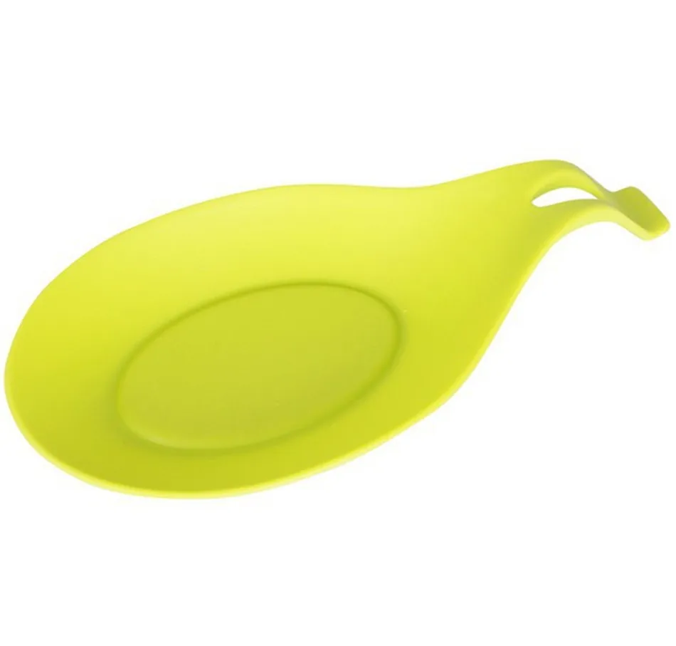Silicone Spoon Rest Kitchen Gadgets Non-stick Food Grade Silicone Spoon Rest Spatula Holder Cooking Tools Spatula Brush Mat (12)