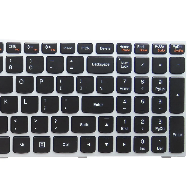  GZEELE  US keyboard FOR Lenovo IdeaPad 500-15ACZ 500-15ISK US Backlit keyboard silver