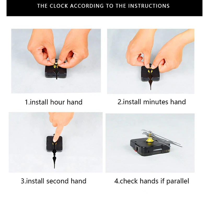 

1Set Replacement Wall Clock Hands DIY Repair Parts Pendulum Movement Mechanism Quartz Clock Motor With Hands & Fittings Kit