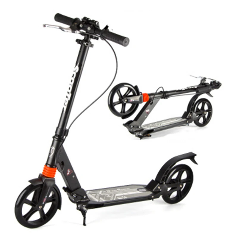 

adult children kick scooter foldable PU 2wheels bodybuilding all aluminum shock absorption urban campus transportation