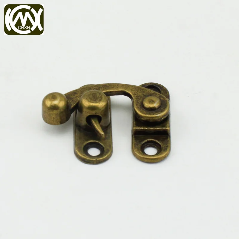 10Pcs Antique Latches Catches Hasps Clasp Wooden Buckles Decorative Jewelry Wooden Box Latch Hook Screw furniture Decor 28x33mm