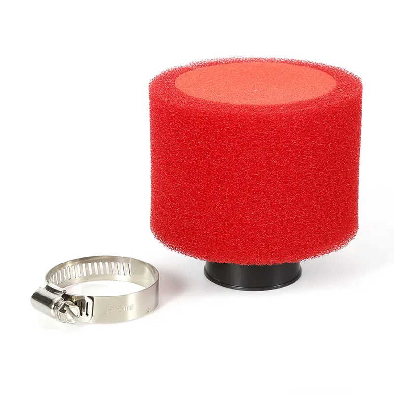 

Red 35mm 38mm 42mm Dual layer Sponge Foam Air Filter Cleaner Straight Neck For Motorcycle Bike Accessories Styling