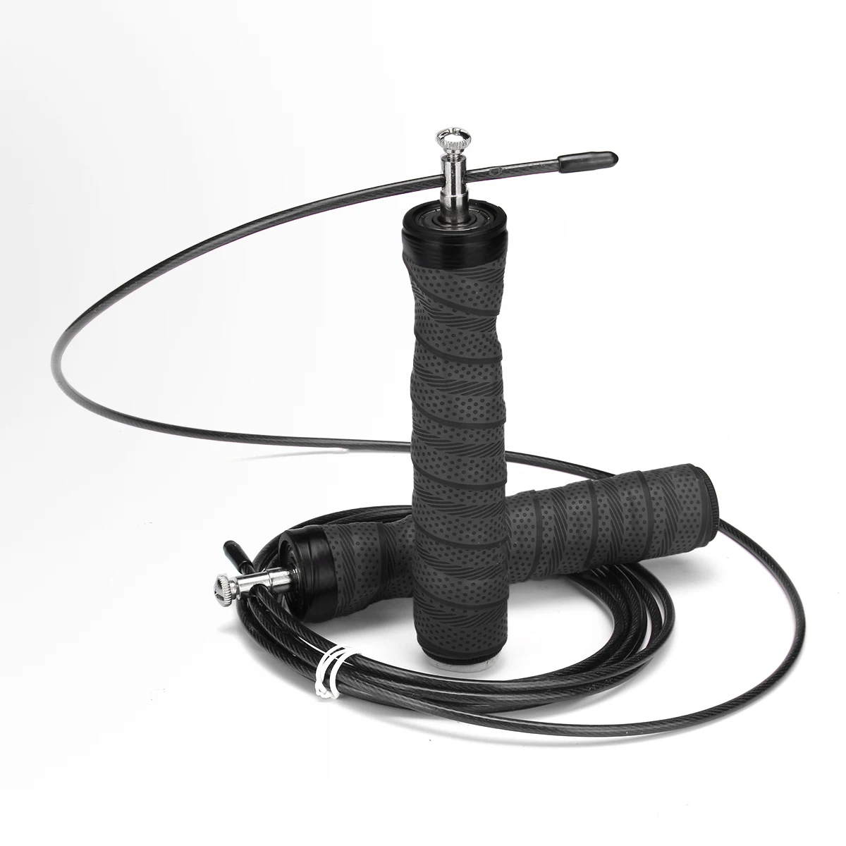 Black 3.4MM Скоростные скакалки Rop Утяжеленные скакалки регулируемая стальная проволока Скакалка оборудование для фитнеса бокс ММА Тренировка - Цвет: Black 3.4MM