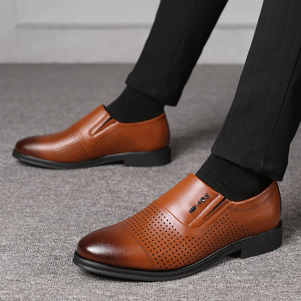 

scarpe uomo 2019 Men's Fashion Casual Pointed Toe Oxford Leather Wedding Shoes Business Shoes zwarte heren schoenen