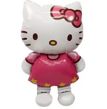 

116*65cm Hello Kitty Cat Foil Balloons 3 Size Large Medium &Kitty head birthday decoration wedding party inflatable air balloons