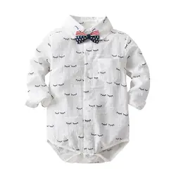 Одежда для маленьких мальчиков, 9 months to 2 years Old, весна-лето, рубашка с длинными рукавами, Комбинезоны и галстук-бабочка, Bebe, Детская мода