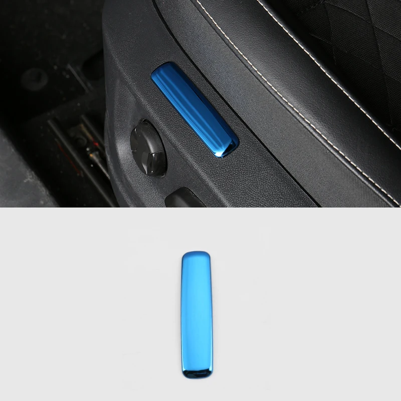 Silver-blue-Car-Styling-Interior-Seat-Position-Memory-Cover-Trim-Sticker-Steel-1pc-Set-For-Skoda