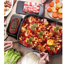 Электрический горячий горшок барбекю не-smok stick жаркое shabu-электрический барбекю гриль Крытый Открытый вечерние 5 передач контроль температуры