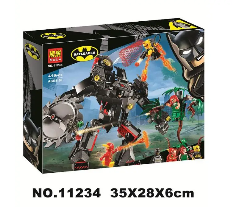 

Batman Mech Vs. Poison Ivy Mech Dc Super Hero Building Block Bricks Toys Compatible With Legoings Movie 76117