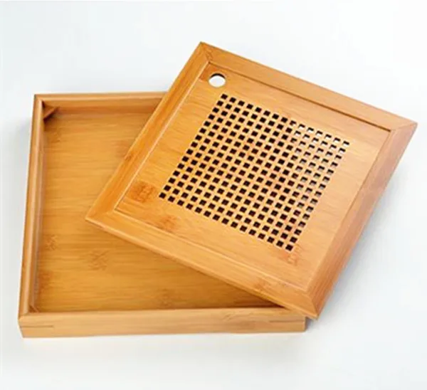 Горячая 2 размера чайный набор кунг-фу из натурального дерева бамбуковый чайный поднос прямоугольный традиционный бамбуковый пуэр чайный поднос чахай чайный столик