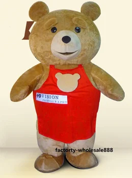 

Halloween Movie Brown Bear Mascot Costume Suits Cosplay Party Game Dress Outfits Clothing Advertising Carnival Halloween Adults