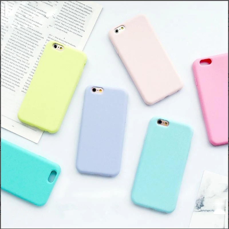 Мягкий ТПУ силиконовый матовый чехол для IPhone 7 8 Plus X XS MAX XR корпус разноцветный