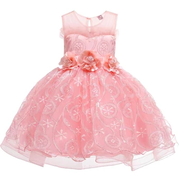 

Girls Layered Tutu Dresses Baby Girls Flower Wedding Party Dress Clothes Kids Princess Children Thanksgiving Christmas Clothing