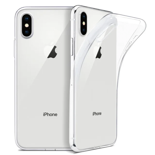 Прозрачный чехол для iPhone X 7 8 6 6s Plus 5 5S SE антидетонационные мягкие чехлы из ТПУ